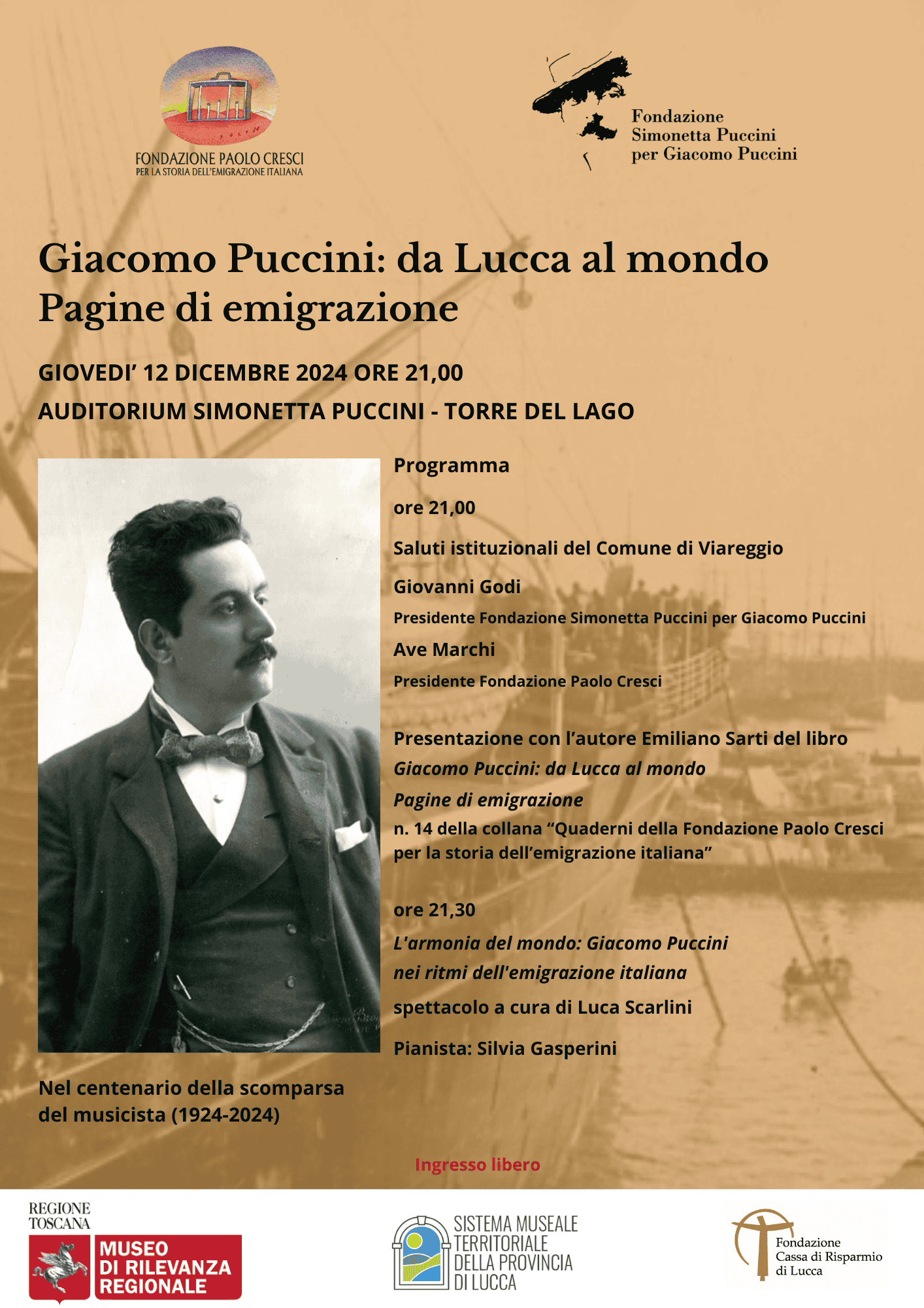 Presentazione Libro e spettacolo Puccini